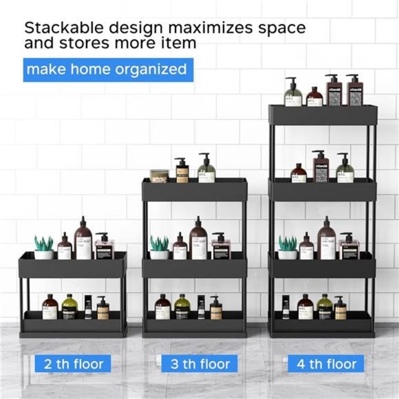 Under Sink Organizers and Storage with Sliding Drawers, Black - Picture 6 of 7